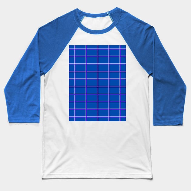 Blue Plaid Baseball T-Shirt by Things2followuhome